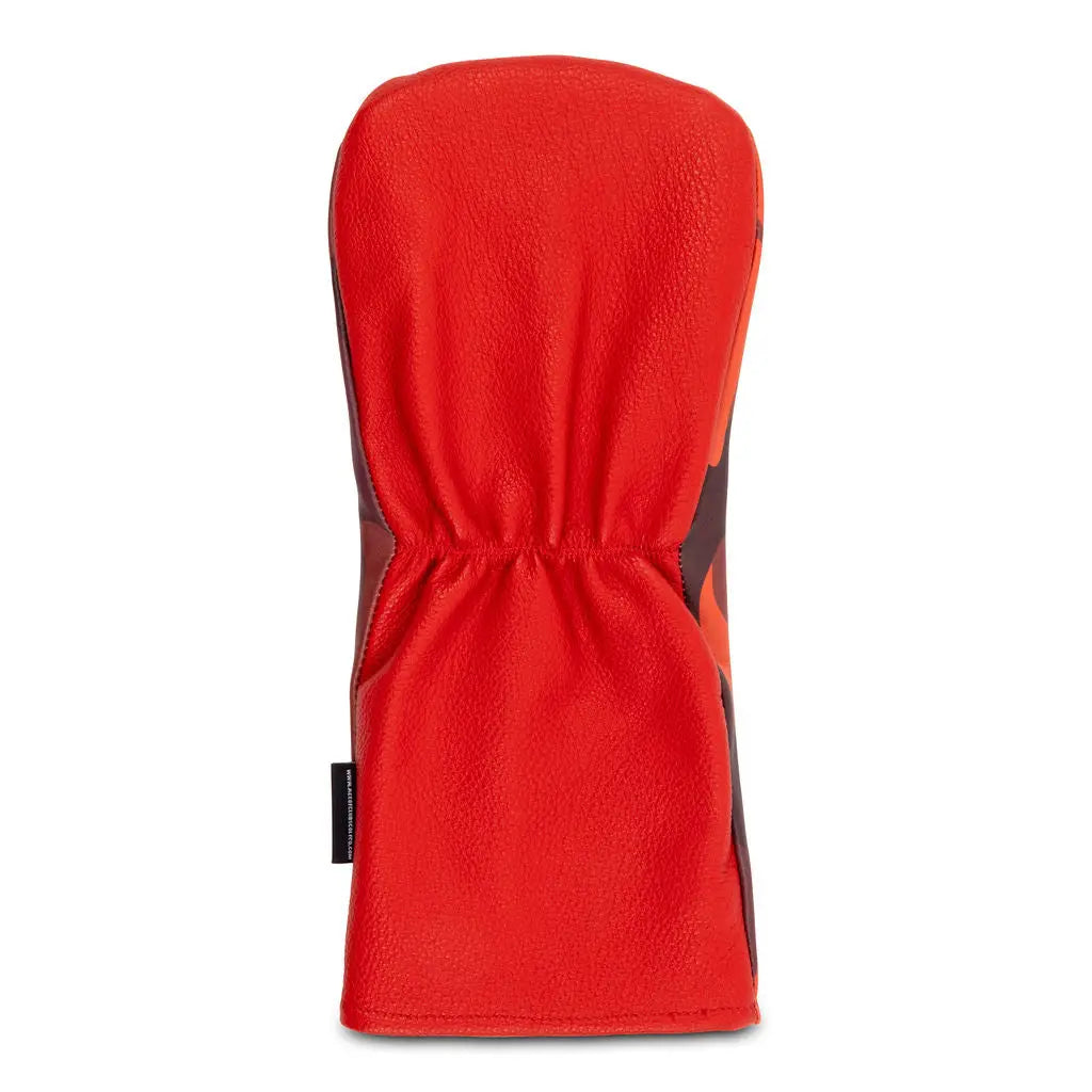 RED CAMO LEATHER DRIVER HEADCOVER