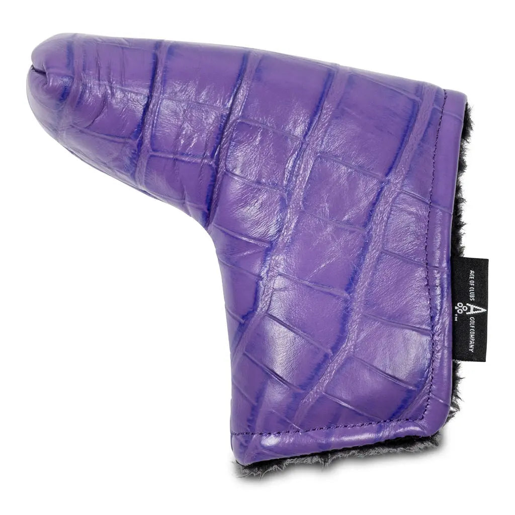 Purple Leather Mallet Headcover - Ace of Clubs Golf Co.