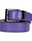 PURPLE EMBOSSED ALLIGATOR BELT