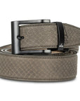 GRAY SUEDE PYTHON BELT