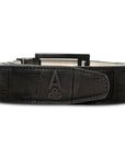 BLACK EMBOSSED ALLIGATOR BELT