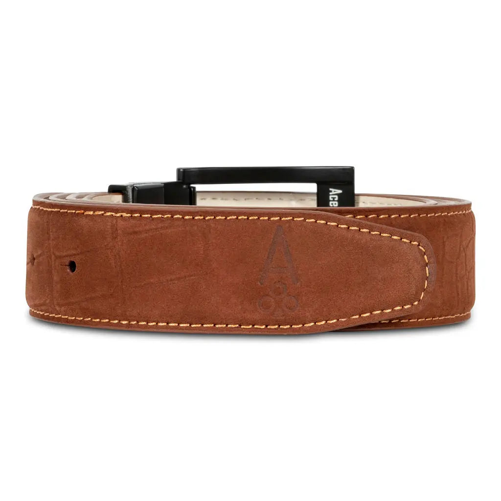 AUBURN SUEDE EMBOSSED ALLIGATOR BELT