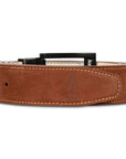 AUBURN SUEDE EMBOSSED ALLIGATOR BELT