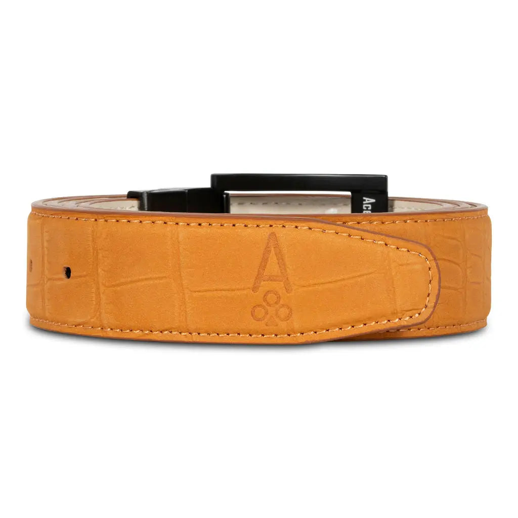 BOURBON SUEDE EMBOSSED ALLIGATOR BELT