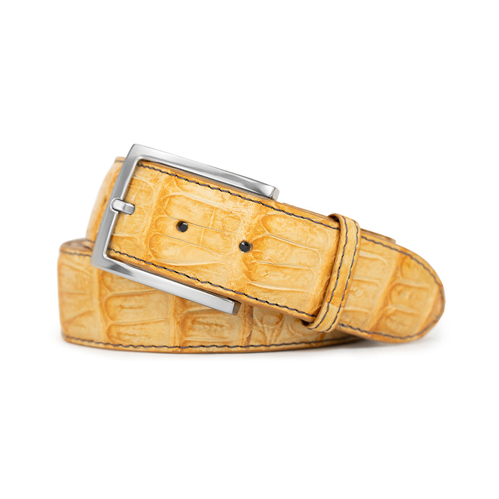 BUTTER CAIMAN CROCODILE TAIL ALLIGATOR BELT | HANDMADE IN  display picture 1