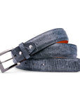 CHARCOAL OSTRICH BELT