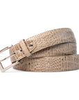 TAUPE ALLIGATOR BELT