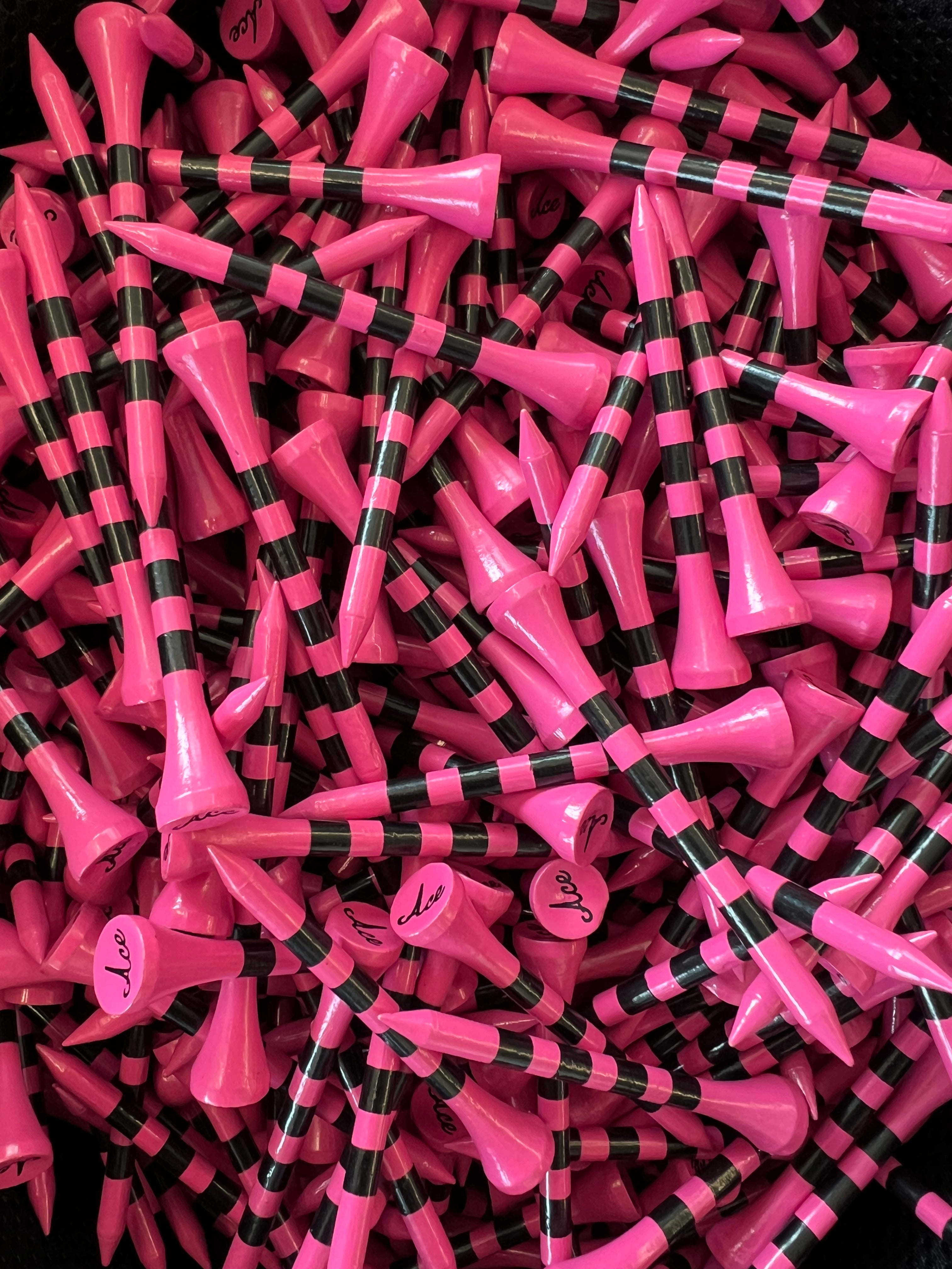 HOT PINK GOLF TEES (50 PACK)