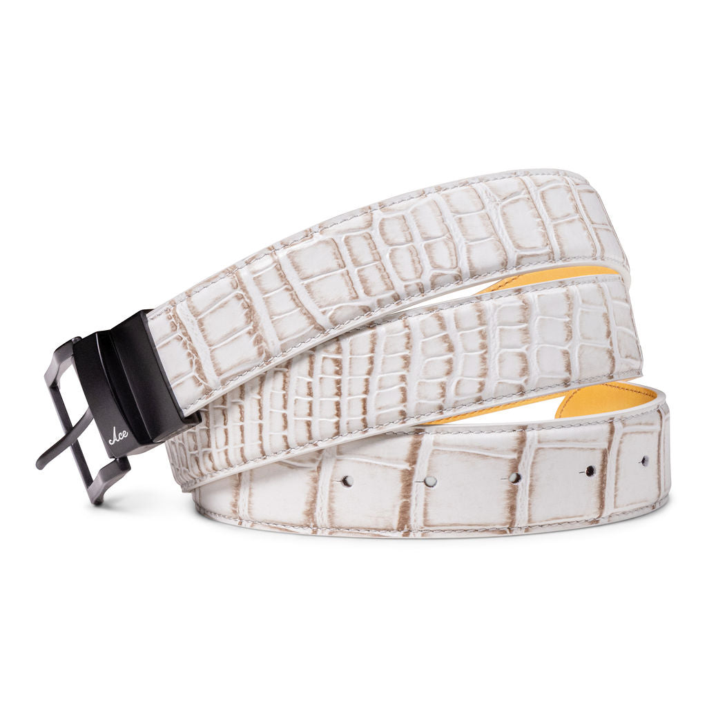 Himalayan Crocodile Embossed Alligator Genuine Leather Golf Belt
