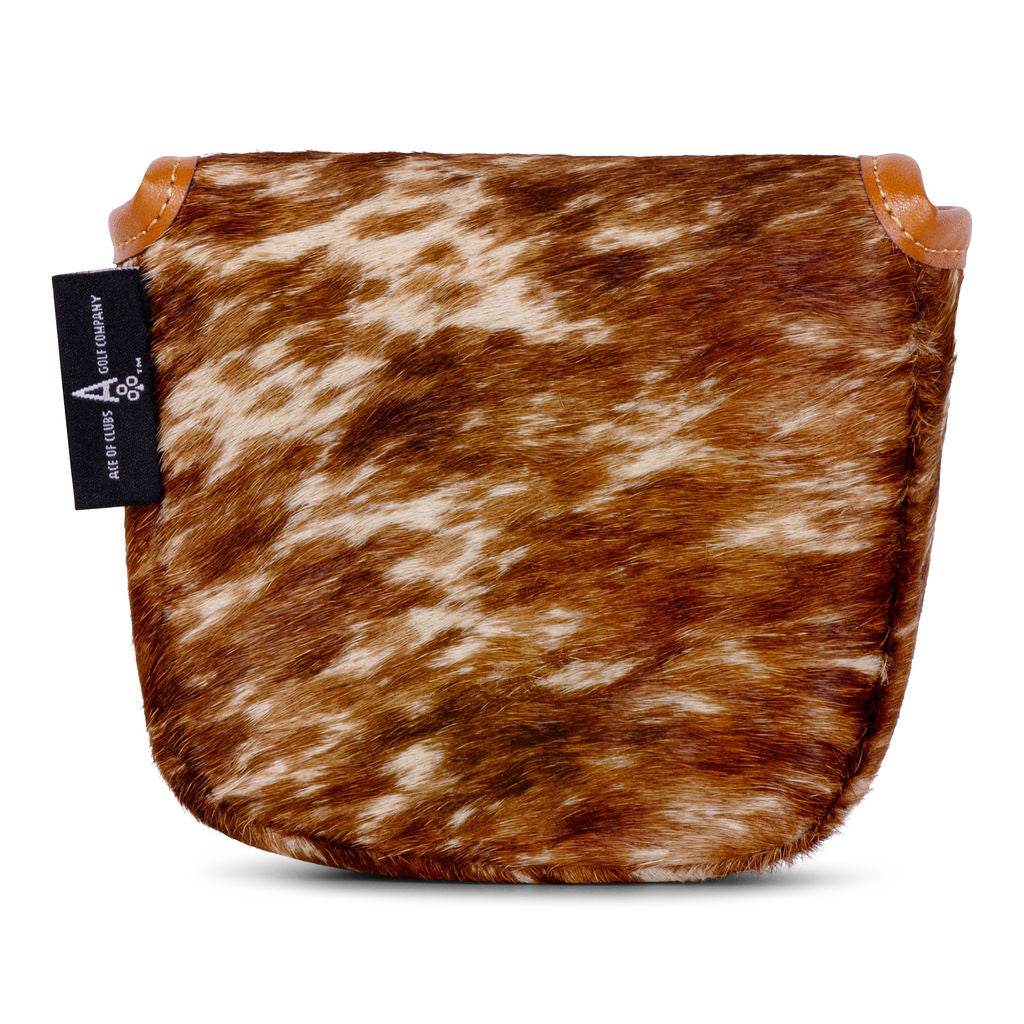 HAIRY COWHIDE LEATHER MALLET PUTTER HEADCOVER