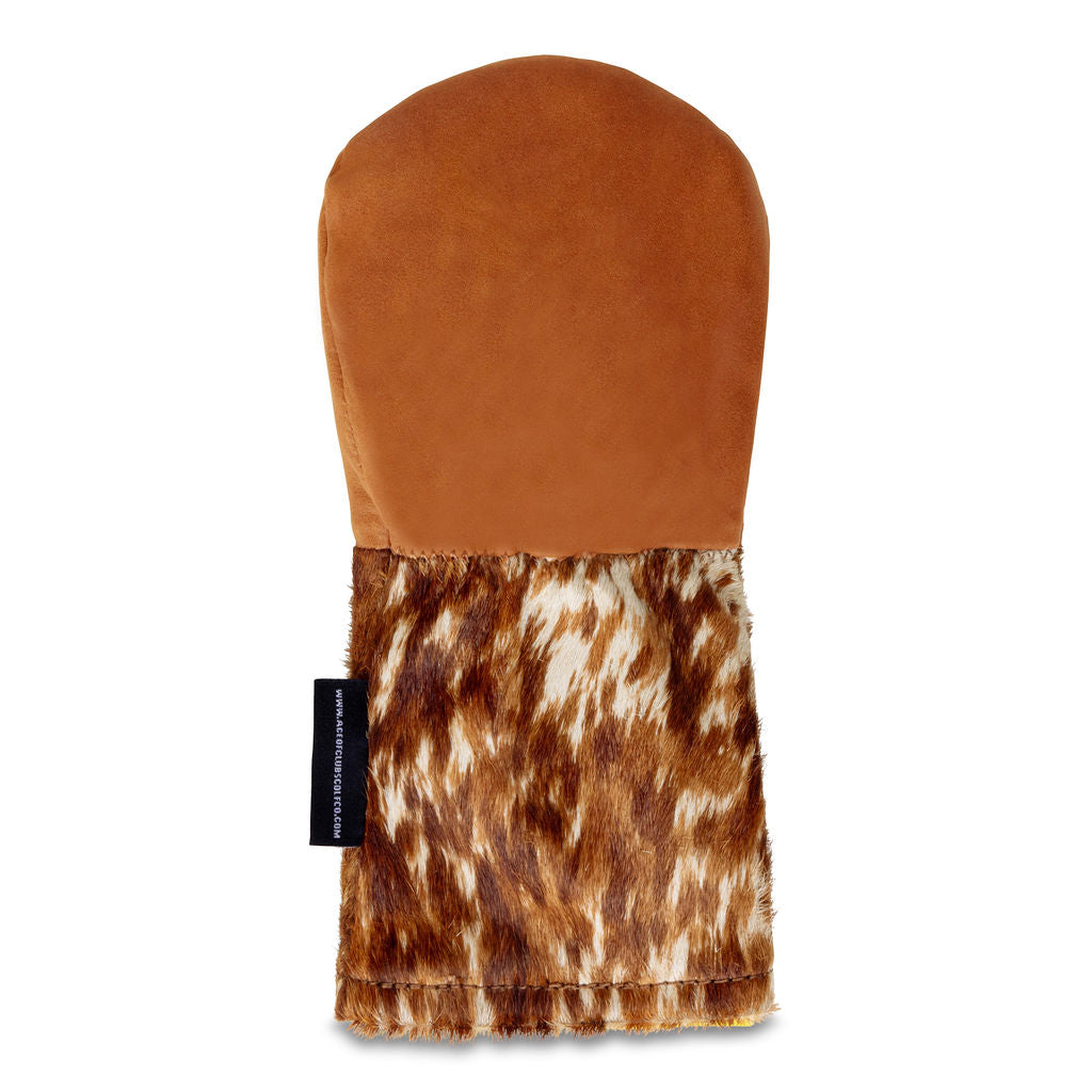 HAIRY COWHIDE LEATHER HYBRID HEADCOVER