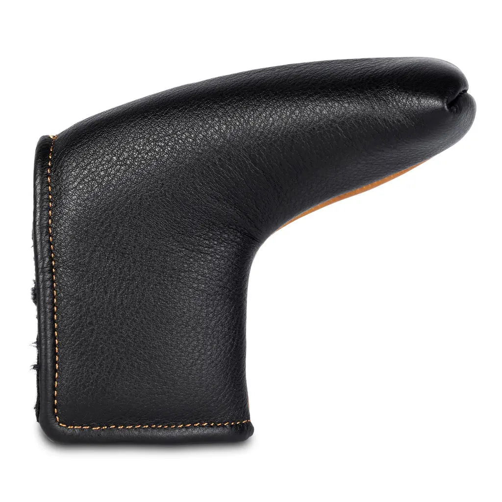 OILED BASEBALL GLOVE & BLACK LEATHER PUTTER HEADCOVER