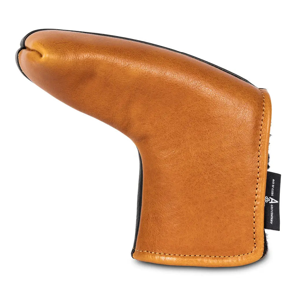OILED BASEBALL GLOVE & BLACK LEATHER PUTTER HEADCOVER