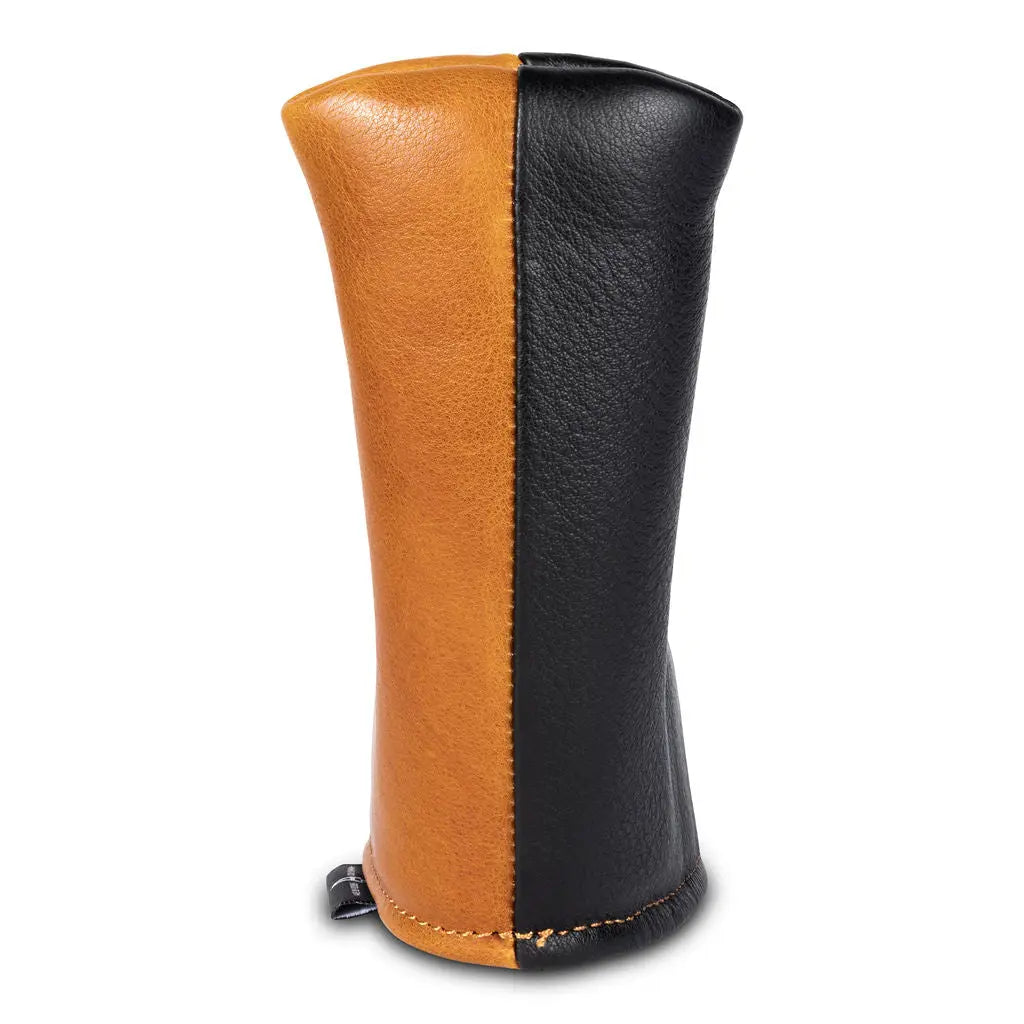 OILED BASEBALL GLOVE & BLACK LEATHER PUTTER HEADCOVER