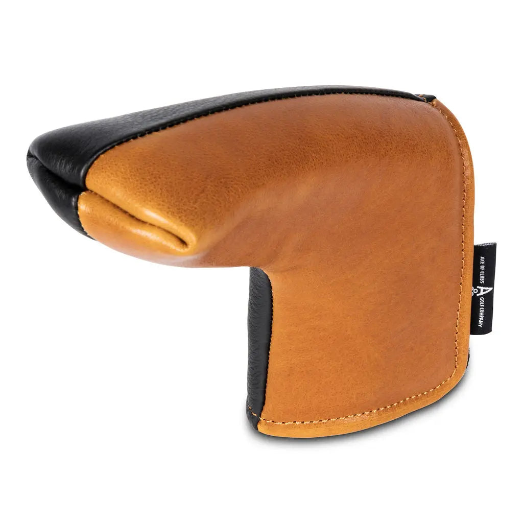 OILED BASEBALL GLOVE & BLACK LEATHER PUTTER HEADCOVER