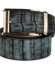 COBALT ALLIGATOR BELT