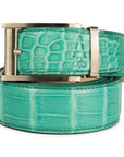 TEAL ALLIGATOR BELT