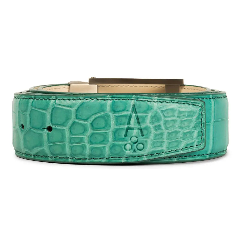 TEAL ALLIGATOR BELT
