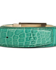 TEAL ALLIGATOR BELT