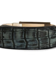 COBALT ALLIGATOR BELT