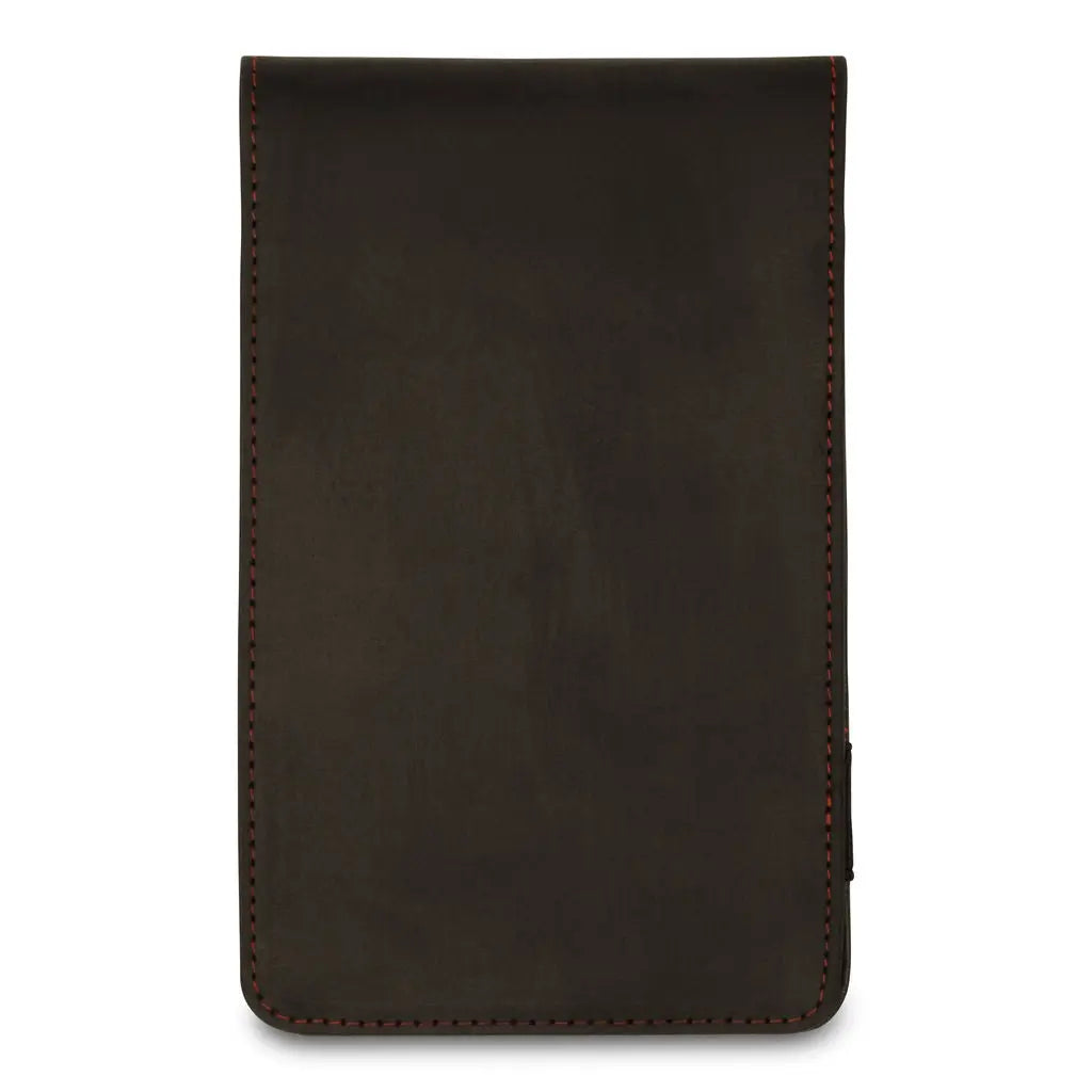 BLACK LEATHER YARDAGE BOOK COVER