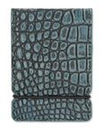 BLUE & BLACK ALLIGATOR CASH COVER WALLET