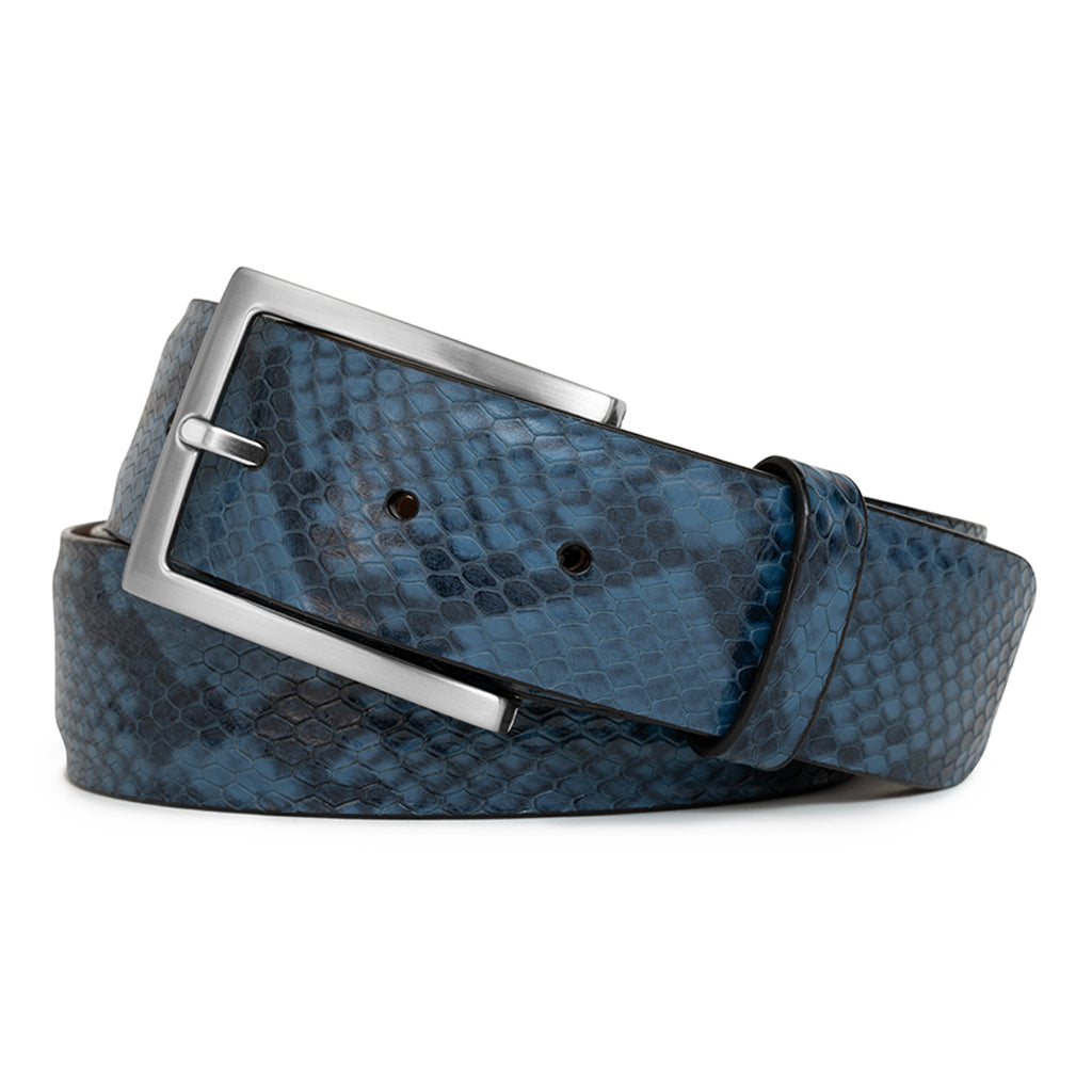 Blue Python Genuine Calfskin Leather Golf Belt | Ace of