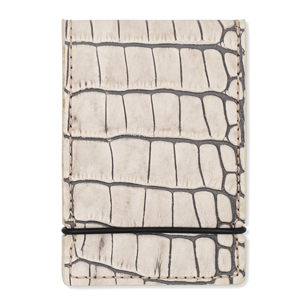 BONE ALLIGATOR CASH COVER WALLET