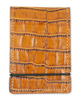 COGNAC ALLIGATOR CASH COVER WALLET
