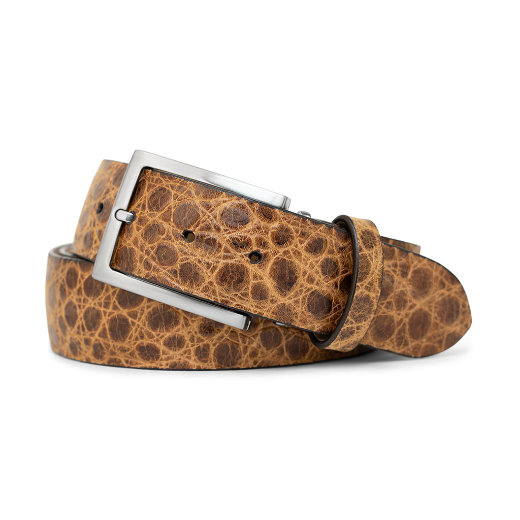 Butternut Brown Alligator Genuine Leather Golf Belt | Ace of  display picture 3