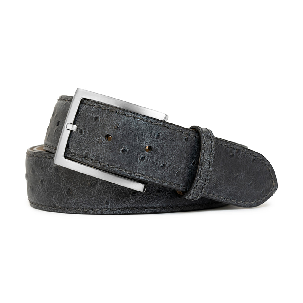 black ostrich belt
