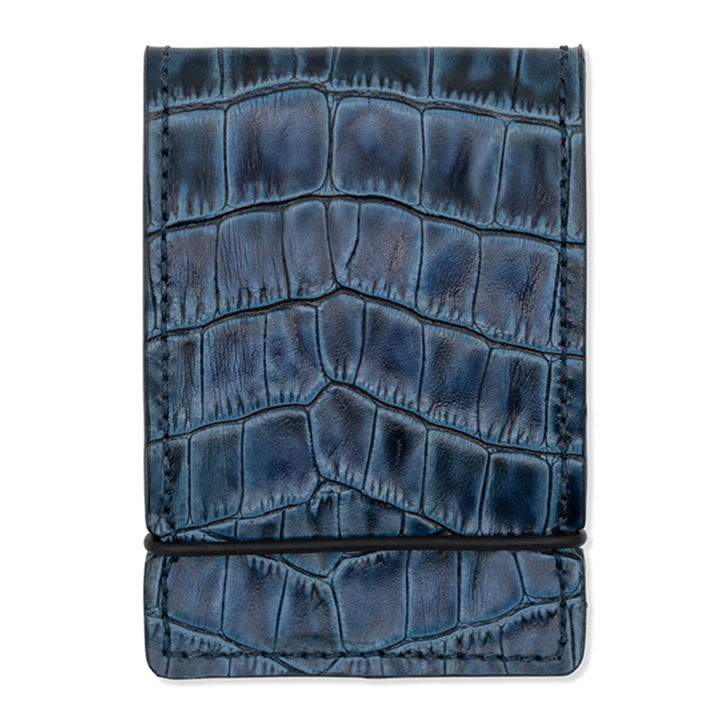 DENIM ALLIGATOR CASH COVER WALLET