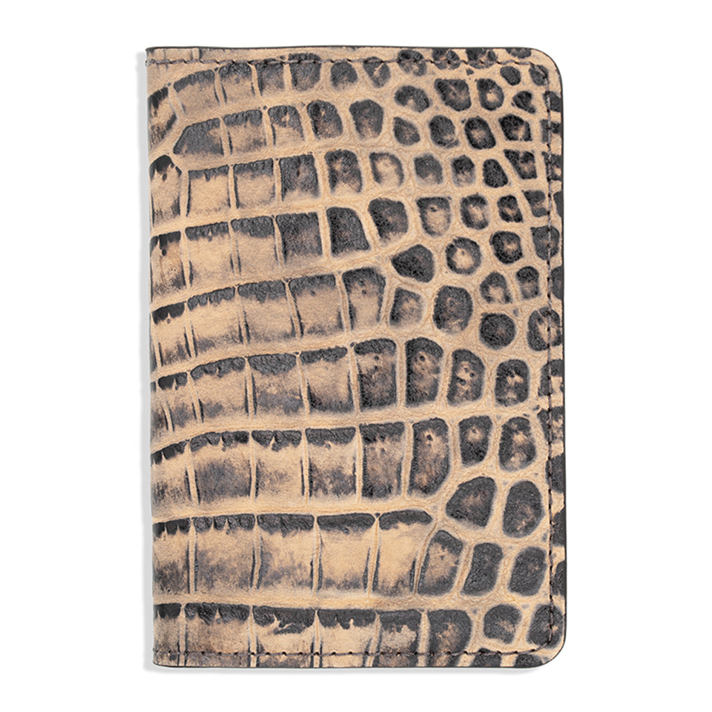 sleeves bags card holder exotic animal skin COFFEE BROWN ALLIGATOR GENUINE LEATHER PASSPORT TRAVEL COVER Mat Color:Orange with White Trim Line Description Specs *The color Sonia - Rebel Clash ccgs