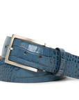 DENIM ALLIGATOR BELT