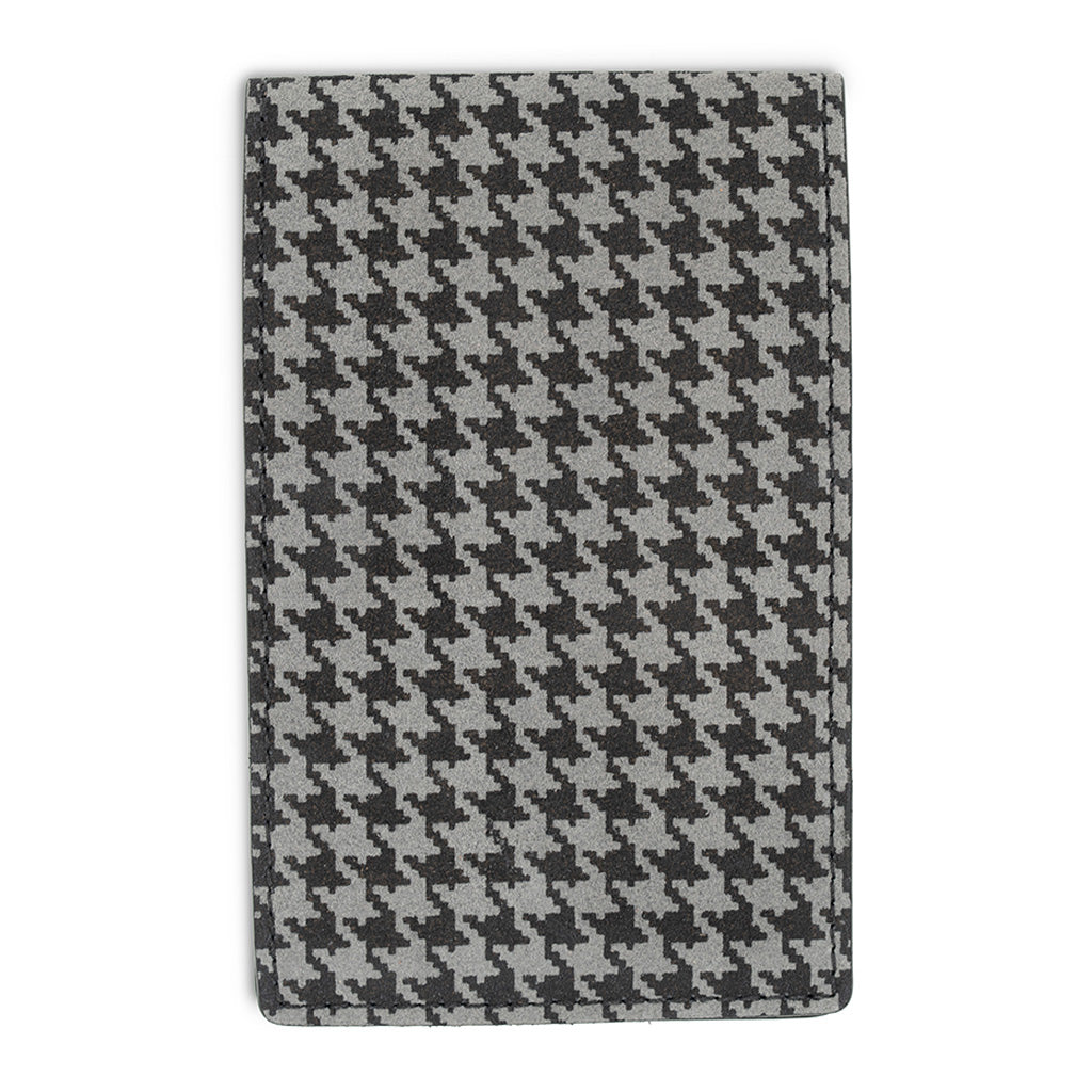 GREY HOUNDSTOOTH GENUINE LEATHER GOLF SCORECARD HOLDER – Ace of