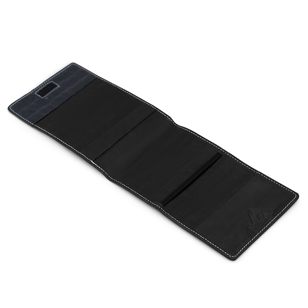NAVY BLUE ALLIGTAOR GENUINE LEATHER CUSTOM GOLF SCORECARD HOLDER