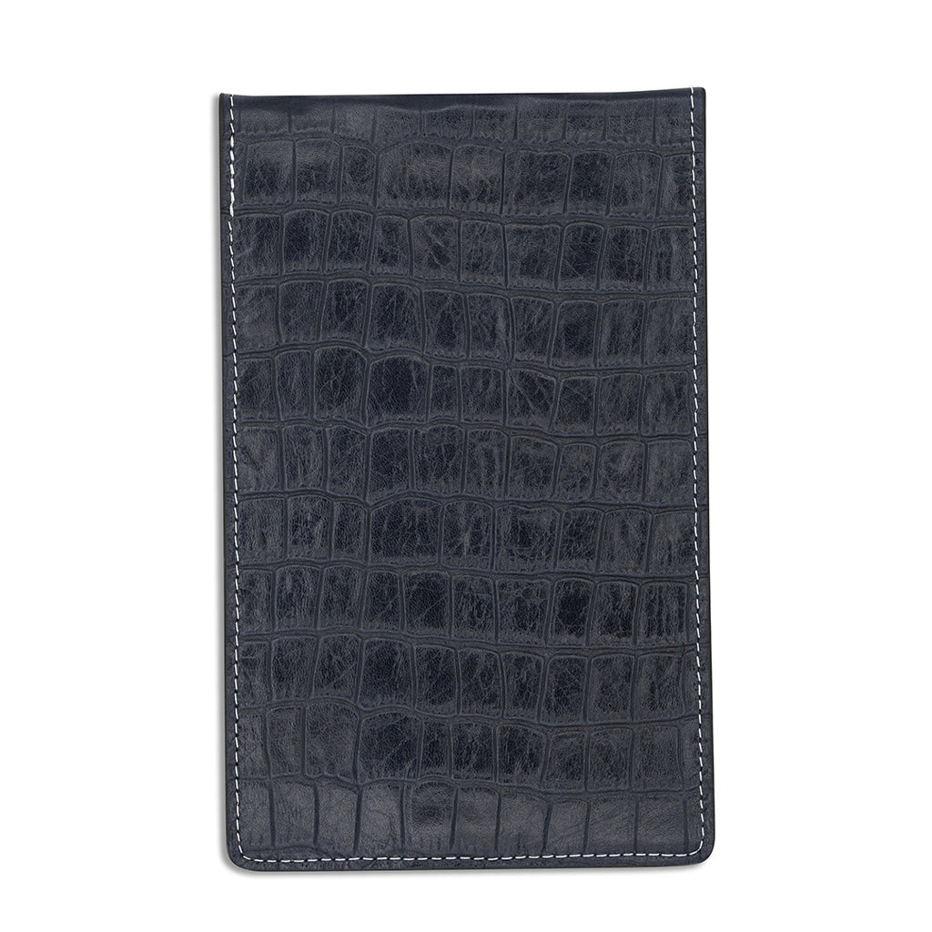 NAVY BLUE ALLIGTAOR GENUINE LEATHER CUSTOM GOLF SCORECARD HOLDER
