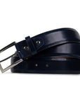 NAVY CALFSKIN BELT