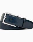 NAVY CALFSKIN BELT