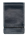 NAVY LEATHER CASH COVER WALLET