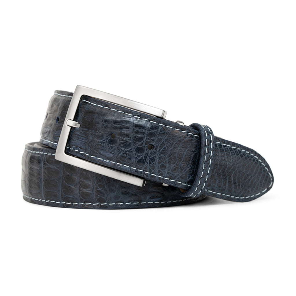 CUSTOM HANDMADE CAIMAN CROCODILE BELTS Cognac Caiman Crocodile Leather Belt (made in U.S.A) - Etsy main image 4