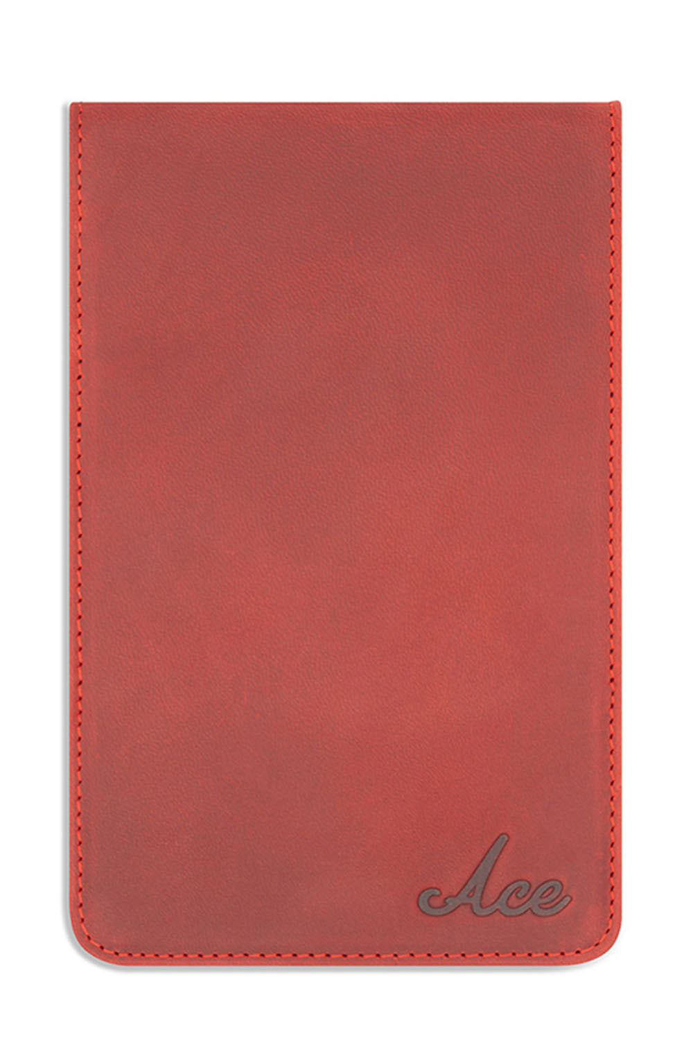 RED BASEBALL GLOVE LEATHER GOLF SCORECARD HOLDER