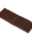 TAN BUFFED ALLIGATOR CASH COVER WALLET