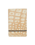 TAN BUFFED ALLIGATOR CASH COVER WALLET