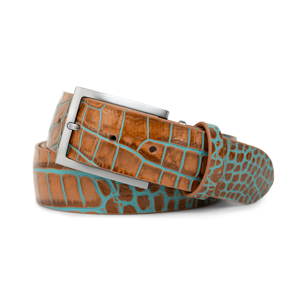 Tan & Tiffany Alligator Genuine Leather Golf Belt | Ace of  display picture 1