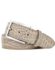 TAUPE ALLIGATOR BELT