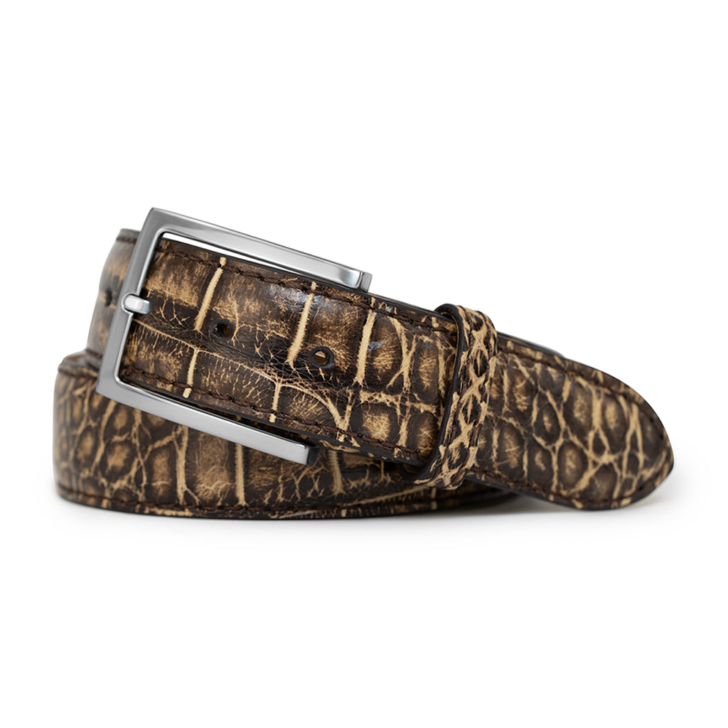Tortuga Brown Alligator Genuine Leather Golf Belt | Handmade  display picture 1