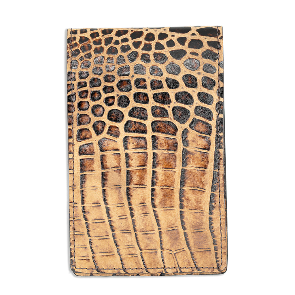 ガープ、クロコダイル TORTUGA BUFFED ALLIGATOR GENUINE LEATHER GOLF SCORECARD HOLDER