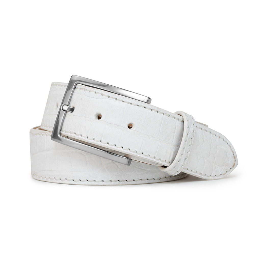 WHITE CAIMAN CUSTOM BELT
