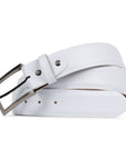 WHITE CALFSKIN CUSTOM BELT